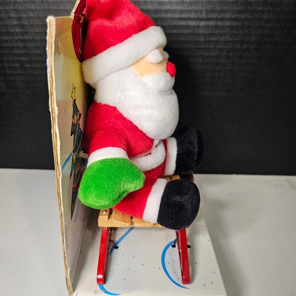 Jolly Santa Plush by Gund On Radio Flyer Sled Toy Inbox - Picture 4 of 9